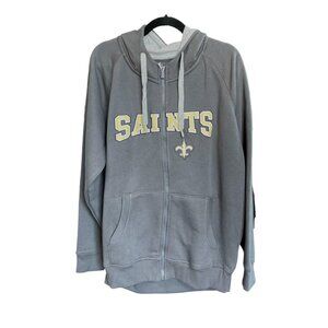 Antigua Men's Full Zip Licensed Hoodie New Orleans Saints NWT